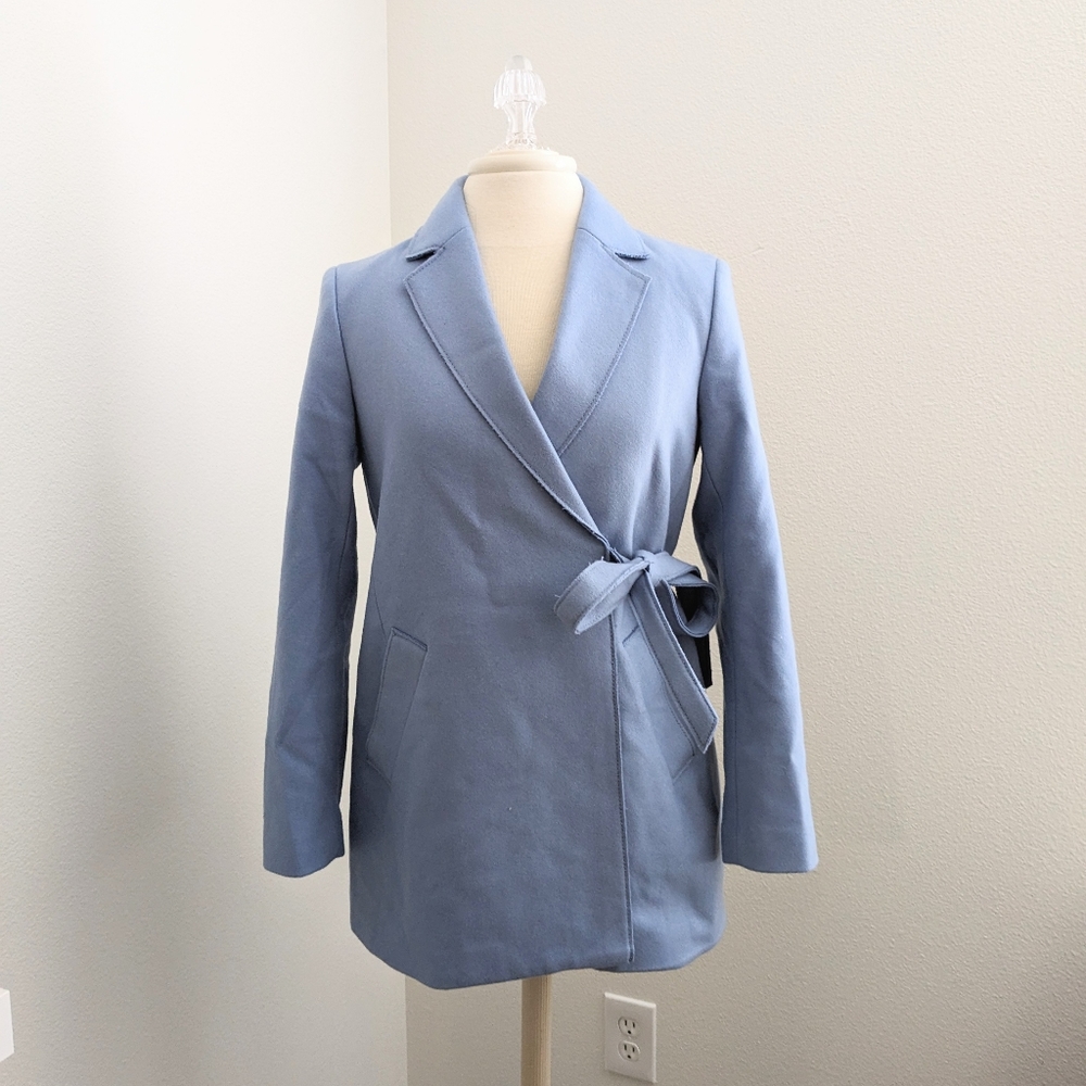 Banana Republic Italian Wool Blend Melton Coat | light blue | xsp DONATING 2/13